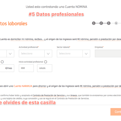 Abrir una cuenta con ING paso 6