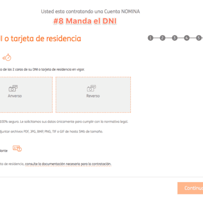 Abrir una cuenta con ING paso 8