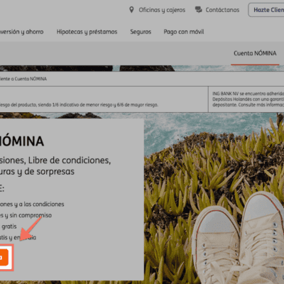 Abrir una cuenta con ING paso 1