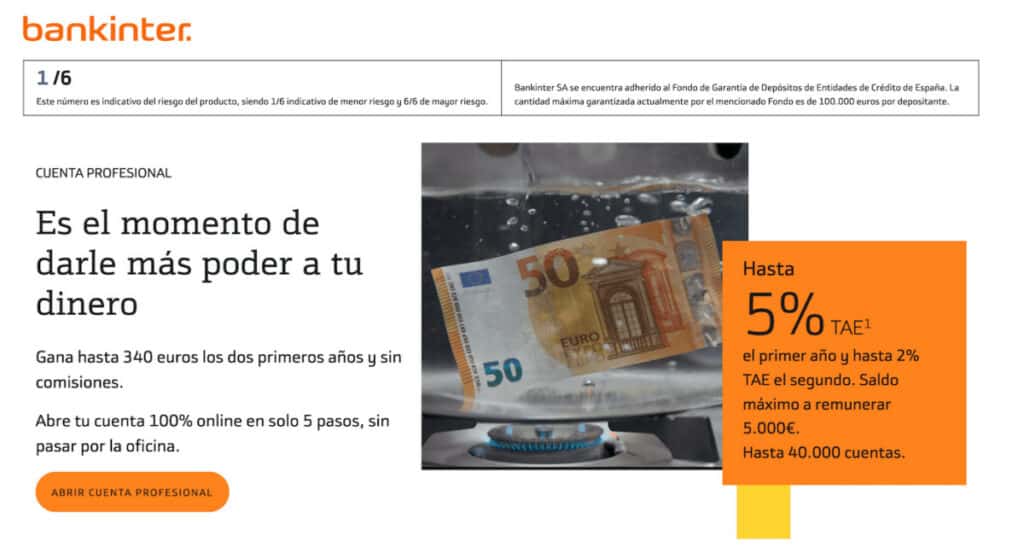 Cuenta Bankinter para autónomos