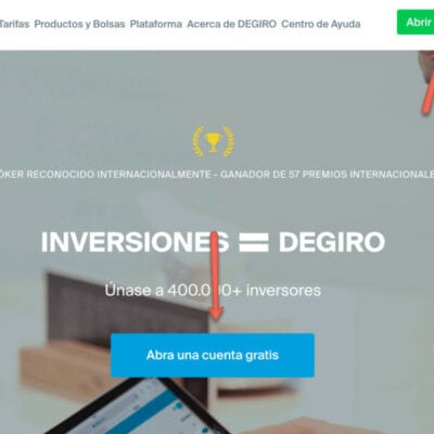 Abrir una cuenta con DEGIRO paso 1
