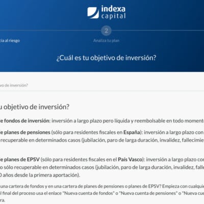 Indexa Capital abrir ua cuenta paso 3