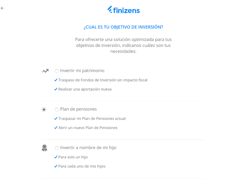 Productos de Finizens disponibles