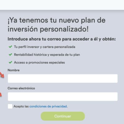 Abrir cuenta con inbestMe paso 4