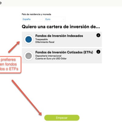 Abrir cuenta con inbestMe paso 2