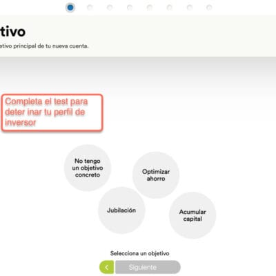 Abrir cuenta con inbestMe paso 3