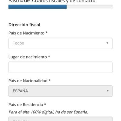 MyInvestor abrir cuenta paso 5