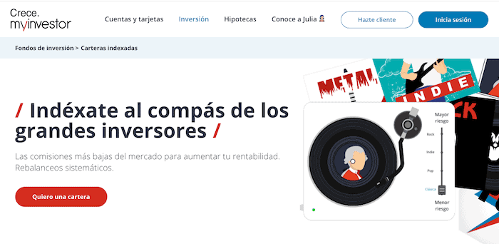 Cartera de fondos indexados de MyInvestor