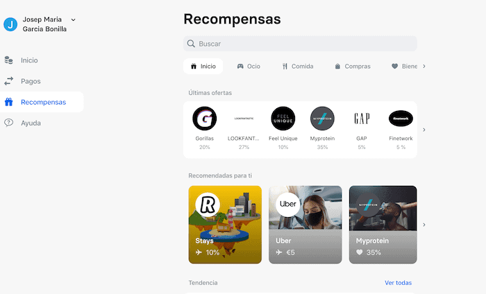Las recompensas con Revolut