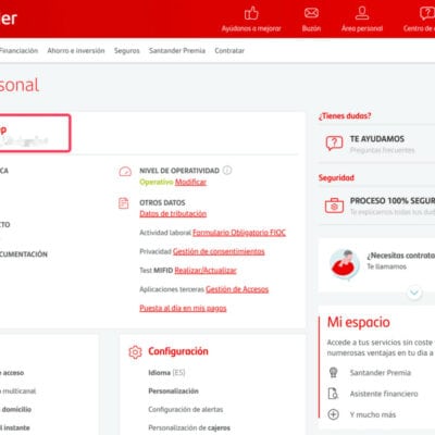 La cuenta real del Santander de Josep Garcia de Josep.money