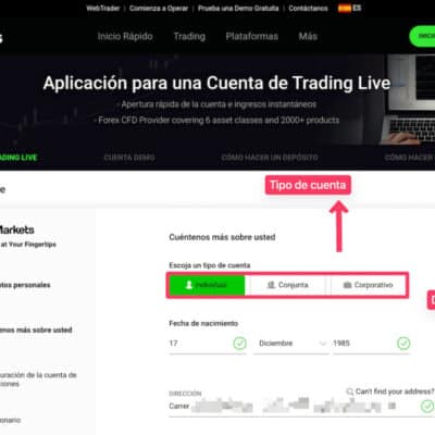 Abrir cuenta IC MArkets paso 4