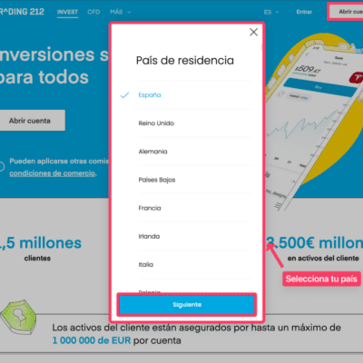 Crear cuenta trading 22 paso 4