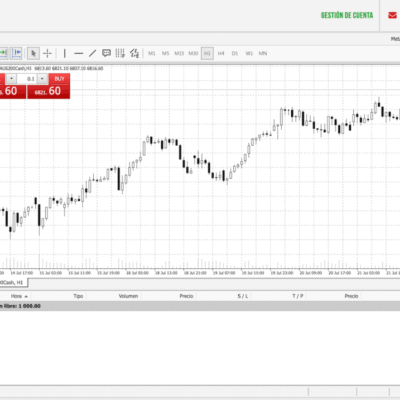 la plataforma de trading en acción