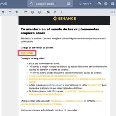 Binance paso 4