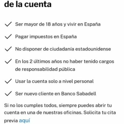 Abrir cuenta del Banco Sabadell paso 3