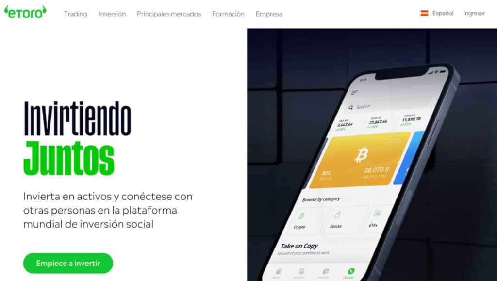 eToro broker para inversiones fraccionadas