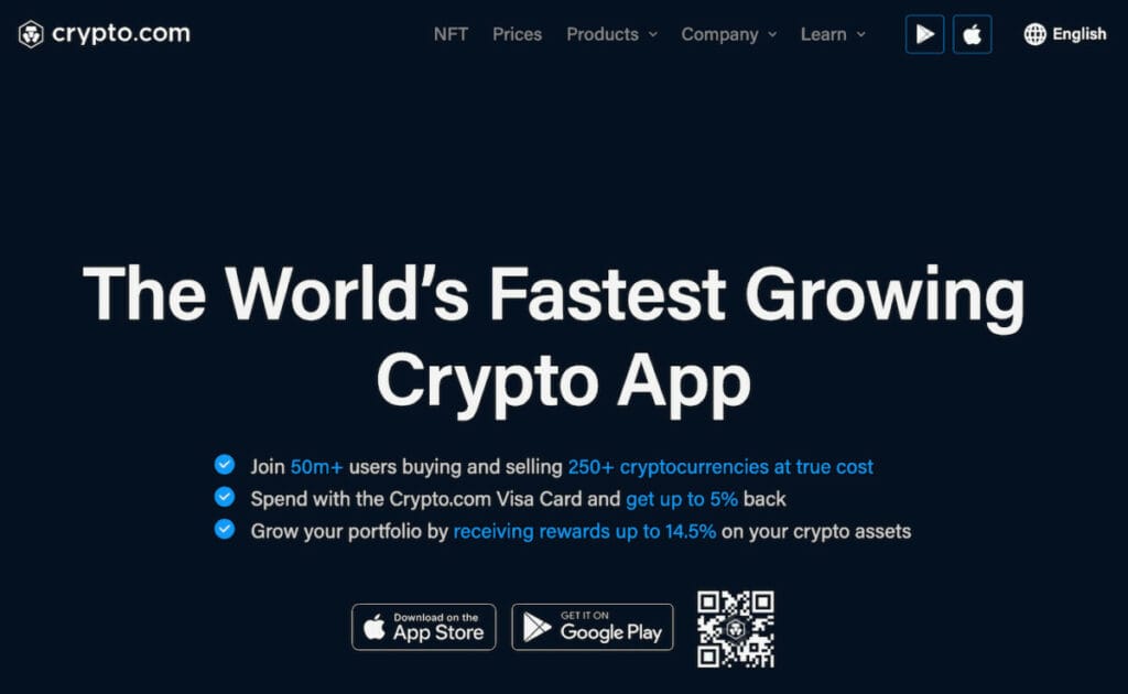 Exchange para activos digitales de Crypto.com