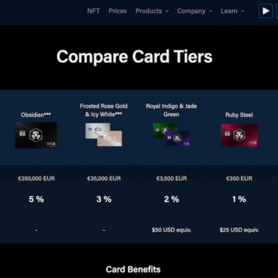 La tarjeta de débito de Crypto.com