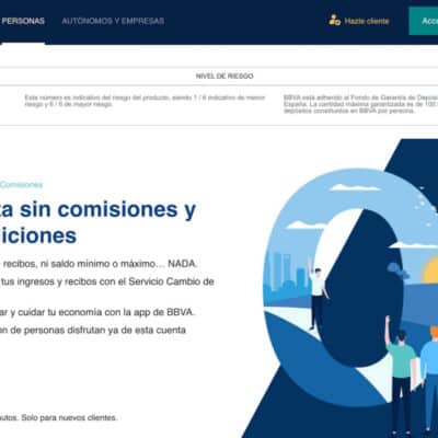 Abrir una cuenta con el BBVA paso 1