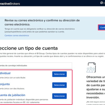 Abrir una cuenta de IBKR paso 3
