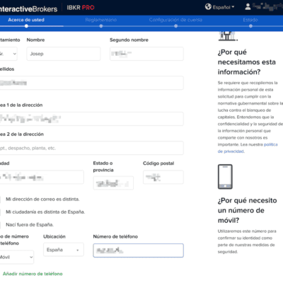 Abrir cuenta de Interactive Brokers paso 7
