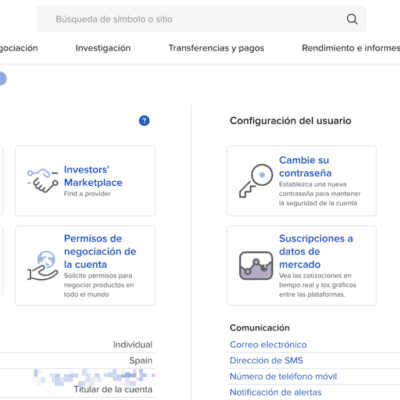 El panel de control de IBKR