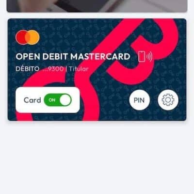 App para móviles de Openbank, manejo de la tarjeta