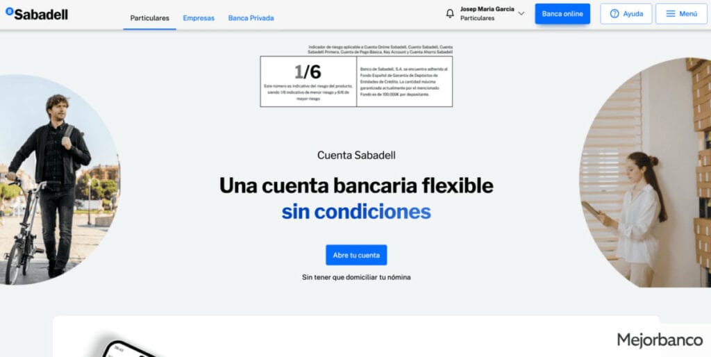 La cuenta corriente del Sabadell