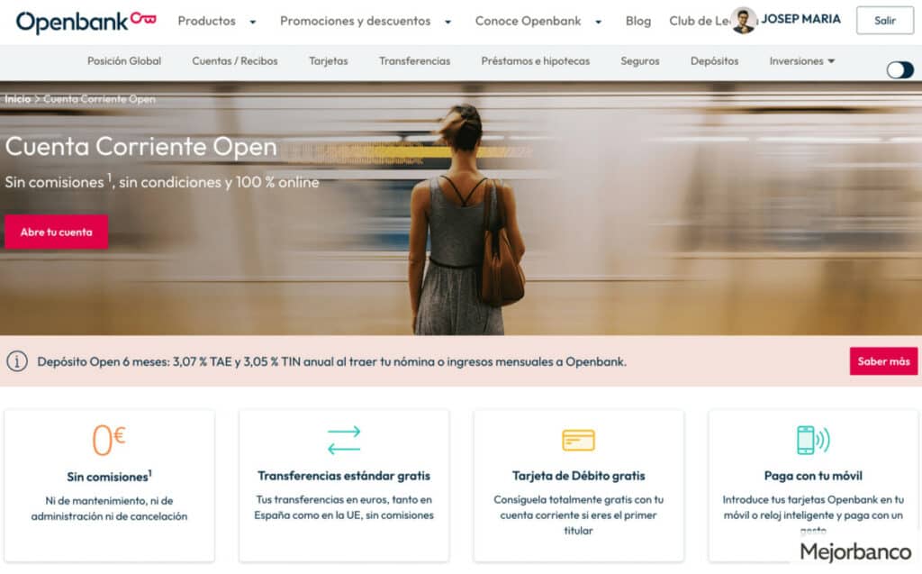 Cuenta corriente de Openbank