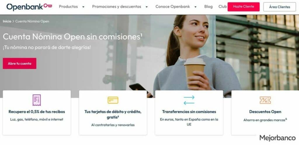 Cuenta nómina de Openbank