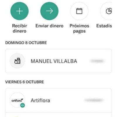 Página de inicio de N26 de mi cuenta