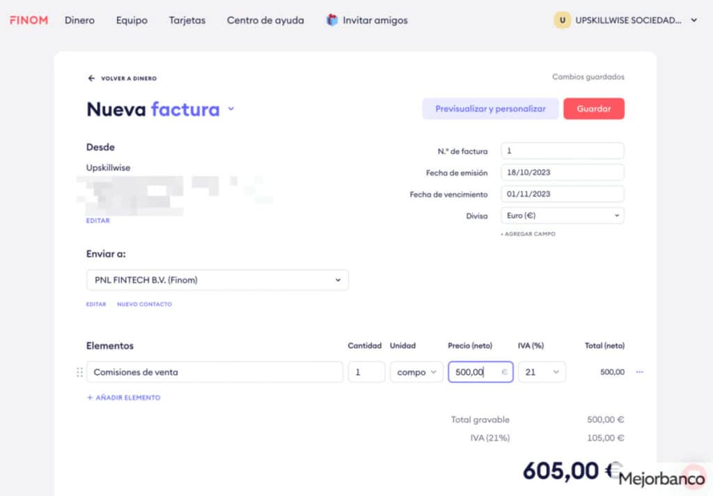 Gestión de facturas con Finom