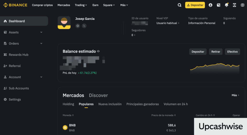 Mi cuenta personal de Binance