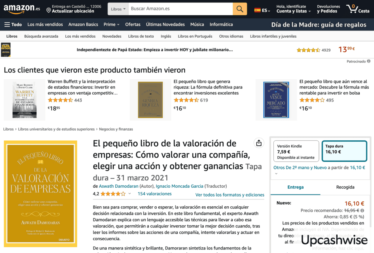 El Pequeño Libro de Valoración de Empresas escrito por Aswath Damodaran